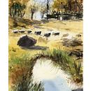 Mon projet du cours : Paysages naturels à l’aquarelle. Un projet de Beaux Arts, Peinture , et Aquarelle de Corinne - 04.11.2023