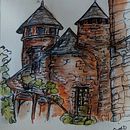 Mon projet du cours : Esquisses d'architecture expressives aux feutres de couleur. Een project van  Schetsen,  Tekening,  Architecturale illustratie, Sketchbook y  Illustratie met inkt van Cindy de Clerck - 06.11.2023