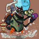 Gato del vecino destruyendo el mundo. Un projet de Illustration traditionnelle de Cristhiam Fernando Guerrero Quesada - 20.10.2023