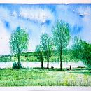 Mein Abschlussprojekt für den Kurs: Natürliche Aquarelllandschaften. Un proyecto de Bellas Artes, Pintura y Pintura a la acuarela de Ulrich Ludwig - 09.11.2023