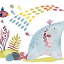 Colorful Safari Illustration. Un projet de Illustration traditionnelle, Conception de personnages, Peinture, Créativité, Illustration jeunesse , et Aquarelle de Anni Mitkova - 13.11.2023