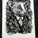 Fancy Trash Panda. Estampagem e Ilustração com tinta projeto de Paul Bouwhuizen - 11.11.2023
