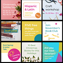 Graphic Design for Beginners: Ig posts to engage public library members. Design, Br, ing, Identit, Graphic Design, T, pograph, Logo Design, T, pograph, and Design project by Lucuma - 11.14.2023