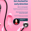 Poster: Mes de la conciencia del cáncer de mama. Een project van Grafisch ontwerp van Ana Margarita Martinez Roa - 10.10.2023