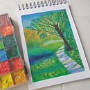 Mi proyecto del curso: Pintura de paisajes con gouache para principiantes. Projekt z dziedziny  Sztuki piękne,  Malarstwo, Ilustracja naturalist, czna i Malowanie gwaszami użytkownika Julieth Daniela - 19.11.2023