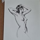 Meu projeto do curso: Introdução ao desenho anatômico com carvão. Artes plásticas, Desenho, Desenho realista, e Desenho anatômico projeto de Denis Kamioka - 22.11.2023