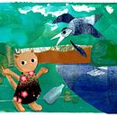 My project for course: Story Illustration with Paper. A lost cat . % Heleen Croonen tarafından hazırlanan Geleneksel illüstras, on, Kolaj, Kağıt El Sanatları, Çocuk İllüstras, onu, Çocuklarla Yaratmak, Ve Anlatı projesi - 11.22.2023