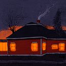 The Red House. Ilustração tradicional e Ilustração digital projeto de Drew Huff - 22.11.2023
