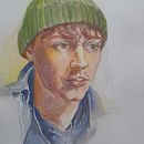 My project for course: Artistic Portrait with Watercolors. Un proyecto de Bellas Artes, Pintura, Pintura a la acuarela y Dibujo de Retrato de Melanie White - 19.11.2023