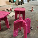 Kids Table with Recycled Material. Un proyecto de Diseño, creación de muebles					, Diseño de interiores y Diseño de producto de Ferdinand Martha - 27.11.2023