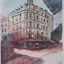 My project for course: Architectural Sketching with Watercolor and Ink. Un projet de Esquisse , Dessin, Aquarelle, Illustration architecturale, Carnet de croquis et Illustration à l'encre de wojciech_nowak - 27.11.2023
