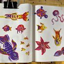 Meu projeto do curso: Técnicas de ilustração para desbloquear sua criatividade. Un proyecto de Diseño, Ilustración tradicional, Bellas Artes, Pintura, Creatividad, Creatividad con niños y Sketchbook de Ana Julia Silveira - 28.11.2023