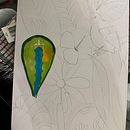 My project for course: Introduction to Acrylic Painting: Create a Tropical Canvas. Pintura, Pattern Design, e Pintura Acrílica projeto de Hira Saleem - 29.11.2023