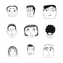 Emoting Friends No. 2 Ein Projekt aus dem Bereich Traditionelle Illustration, Design von Figuren, Comic und Sketchbook von Dani Ramsey - 29.11.2023