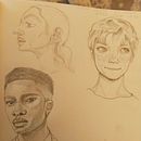 3 profile. Projekt z dziedziny Trad, c i jna ilustracja użytkownika Elena Trevisan - 01.12.2023