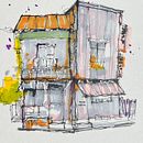 Mi proyecto del curso: Dibujo arquitectónico expresivo con marcadores de colores. Projekt z dziedziny Sketching,  R, sunek,  R, sunek architektoniczn, Sketchbook,  R i sunek atramentem użytkownika Cesar Trejo - 04.04.2023