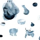 Illustrations for a kids story about an old wolf and a hermit. Traditional illustration, and Watercolor Painting project by veronikamikolaskova00 - 12.02.2023
