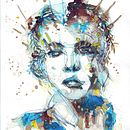 My project for course: Experimental Portraiture with Ink, Tea and Alcohol. Fine Arts, Painting, Drawing & Ink Illustration project by Nicole Laude Michoud - 12.04.2023