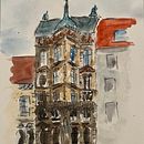 My project for course: Architectural Sketching with Watercolor and Ink. Sketching, Drawing, Watercolor Painting, Architectural Illustration, Sketchbook & Ink Illustration project by ntc9nfybbs - 12.04.2023