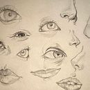 Drawing Eyes,Nose & Lips. Drawing, Sketching, Portrait Drawing, and Sketchbook project by lovebirds1224 - 12.07.2023