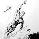 Aquaman . Un proyecto de Creatividad, Dibujo, Ilustración con tinta y Cómic de Chechu Garrido - 11.12.2023