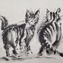 My project for course: Animal Illustration with Charcoal and Ink. Un proyecto de Bellas Artes, Dibujo, Ilustración con tinta, Ilustración naturalista				, Pintura, Bocetado, Creatividad, Estampación y Sketchbook de Esther Middel - 19.05.2024