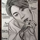 Jimin BTS. Un progetto di Disegno a matita e Disegno di ritratti di Valter Vergati - 12.12.2023