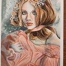 SECOND Project for Illustrated Portrait in Watercolor. Ilustração tradicional projeto de Amy P - 15.12.2023