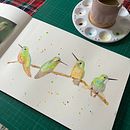 Mon projet du cours : Techniques artistiques d'aquarelle pour illustrer les oiseaux. Traditional illustration, Watercolor Painting, Realistic Drawing, and Naturalistic Illustration project by bld_camille - 12.15.2023