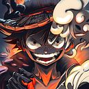 Luffy gear 5. Projekt z dziedziny Ilustracja c i frowa użytkownika Jorge Andrés Medrano Escobar - 05.08.2023