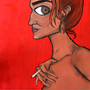 Acrylic painting/ woman in red. Un progetto di Pittura acrilica, Pittura e Belle arti di Lisa Maria - 17.12.2023