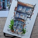 My project for course: Expressive Architectural Sketching with Colored Markers. Un progetto di Bozzetti, Disegno, Illustrazione architettonica, Sketchbook e Illustrazione con inchiostro di Britt Troonbeeckx - 17.12.2023