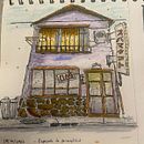  Dibujo arquitectónico expresivo con marcadores de colores. Un proyecto de Bocetado, Dibujo, Ilustración arquitectónica, Sketchbook e Ilustración con tinta de Jesús Alexei Pérez Estrada - 18.12.2023
