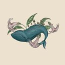 Ballena. Traditional illustration, Drawing, Digital Illustration, Realistic Drawing, Digital Painting, and Naturalistic Illustration project by Alí Meraki - 12.18.2023