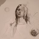 Mi proyecto del curso: Retrato con técnicas mixtas: captura emociones y expresiones. Un proyecto de Bellas Artes, Dibujo a lápiz, Dibujo, Dibujo de Retrato, Dibujo realista y Dibujo artístico de Palma Mendoza González - 21.12.2023