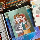 Mi proyecto del curso: Ilustración lúdica con acuarela y lápices de color. Projekt z dziedziny Trad, c, jna ilustracja,  Malarstwo, Malowanie akwarelą, Portret, R i sowanie kredkami użytkownika vale jiménez - 31.12.2023