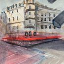 My project for course: Architectural Sketching with Watercolor and Ink. Sketching, Drawing, Watercolor Painting, Architectural Illustration, Sketchbook & Ink Illustration project by rferron90 - 12.20.2023