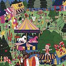  Search-and-Find Illustration Christmas Market . Un proyecto de Ilustración tradicional, Ilustración digital y Sketchbook de Susana Anastacio - 20.12.2023