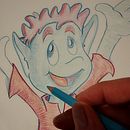 Video de felicitación Navideña, desde Boceto a lápiz de color hasta digitalización y montaje de animación en edición de vídeo.. Een project van  Tekening, Tekening met potlood y Digitale illustratie van David Pérez López - 21.12.2023