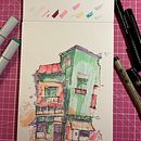 My project for course: Expressive Architectural Sketching with Colored Markers . Schițe, Desen, Ilustrație arhitecturală, Caiet de schițe & Ilustrație cu cerneală de chant33 - 12.25.2023