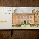 Mijn project van de cursus: Urban sketching: creëer expressieve stadslandschappen. Projekt z dziedziny  Malarstwo, Sketching,  R, sunek, Malowanie akwarelą, Sketchbook,  R i sunek atramentem użytkownika Vicki - 26.12.2023