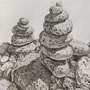 Beach rock pile. Een project van Tekening met potlood van Narnia D - 27.12.2023