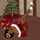 Ilustração de Natal - Pinup . Ilustração vetorial e Ilustração digital projeto de Tati Pinup - 22.12.2023