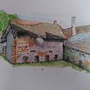 My project for course: Expressive Architectural Sketching with Colored Markers. Un projet de Esquisse , Dessin, Illustration architecturale, Carnet de croquis et Illustration à l'encre de michaelfriedmann - 30.12.2023