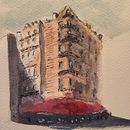 My project for course: Architectural Sketching with Watercolor and Ink. Een project van Aquarelschilderen y  Architecturale illustratie van Simone Rossignoli - 30.12.2023