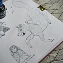 My results from "Illustration Techniques to Unlock your Creativity". Un proyecto de Diseño, Ilustración tradicional, Bellas Artes, Pintura, Creatividad, Creatividad con niños y Sketchbook de Lena - 02.01.2024