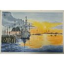 Pintura en acuarela de paisajes marinos. Pintura Acrílica projeto de enavidal - 04.01.2024