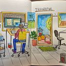 My project for course: Exploratory Sketchbook: Find Your Drawing Style . % mariacaoile tarafından hazırlanan Geleneksel illüstras, on, Eskiz çizimi, Yaratıcılık, Çizim, Sulubo, a Resim, Eskiz defteri, Guaj Bo, Ve ama projesi - 01.03.2024