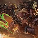 Grommash Hellscream, Warsong clan, World of warcraft fan-art.. Un projet de Illustration numérique, Peinture numérique, Conception de personnages , et Art conceptuel de Mahshid Shahrabadi - 04.01.2024