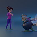 Mi proyecto del curso: Animación de personajes 3D estilo cartoon en Blender. Un projet de 3D, Animation, Animation de personnages , et Animation 3D de sandra0_sbo - 04.01.2024